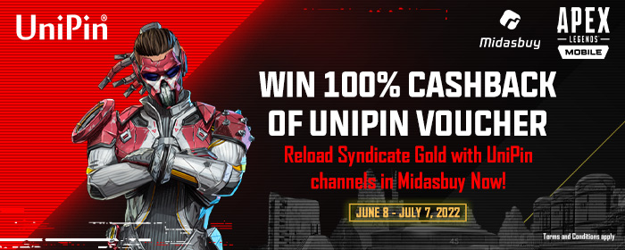 Apex Legends-Get 100% Cashback of UniPin Voucher! (MY)